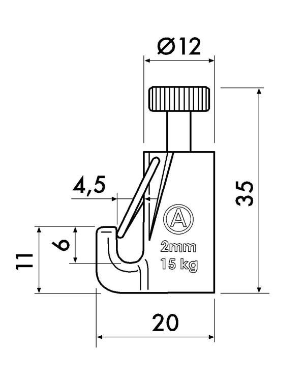 Hooks Auto Grip Lock 2mm 15kg hook